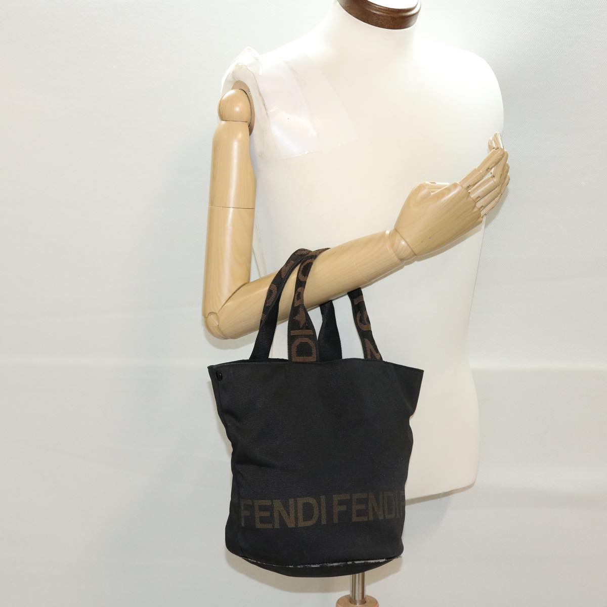 FENDI Hand Bag Nylon Black 2119 26526 089 yk6785