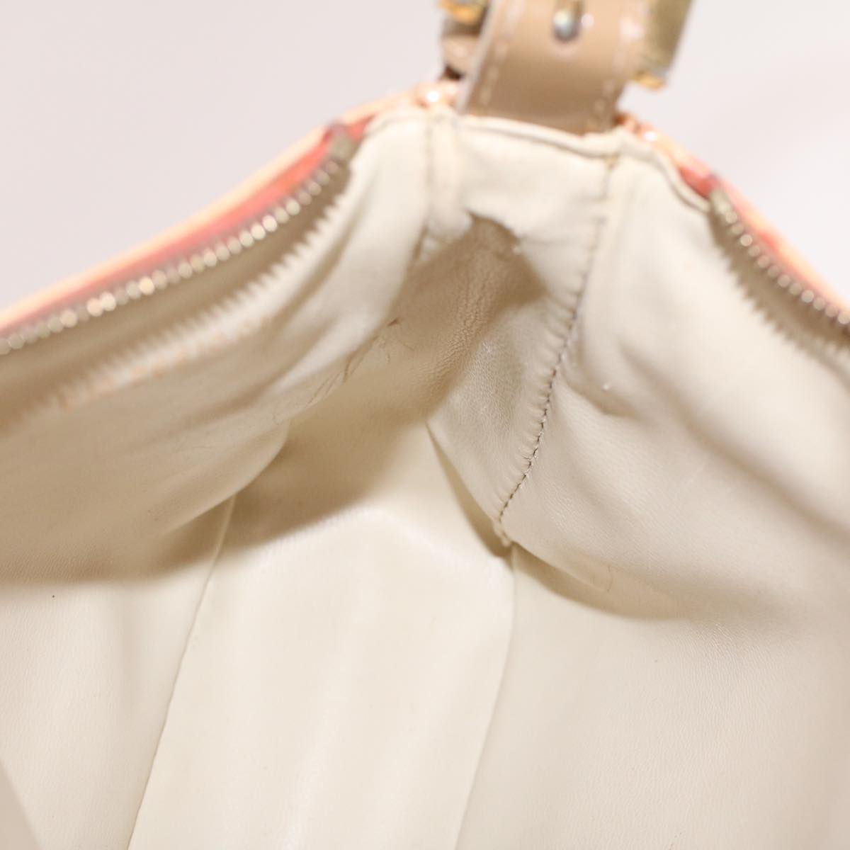 FENDI Zucchino Canvas Hand Bag Patent leather Orange 010.26810.018 yk6878B