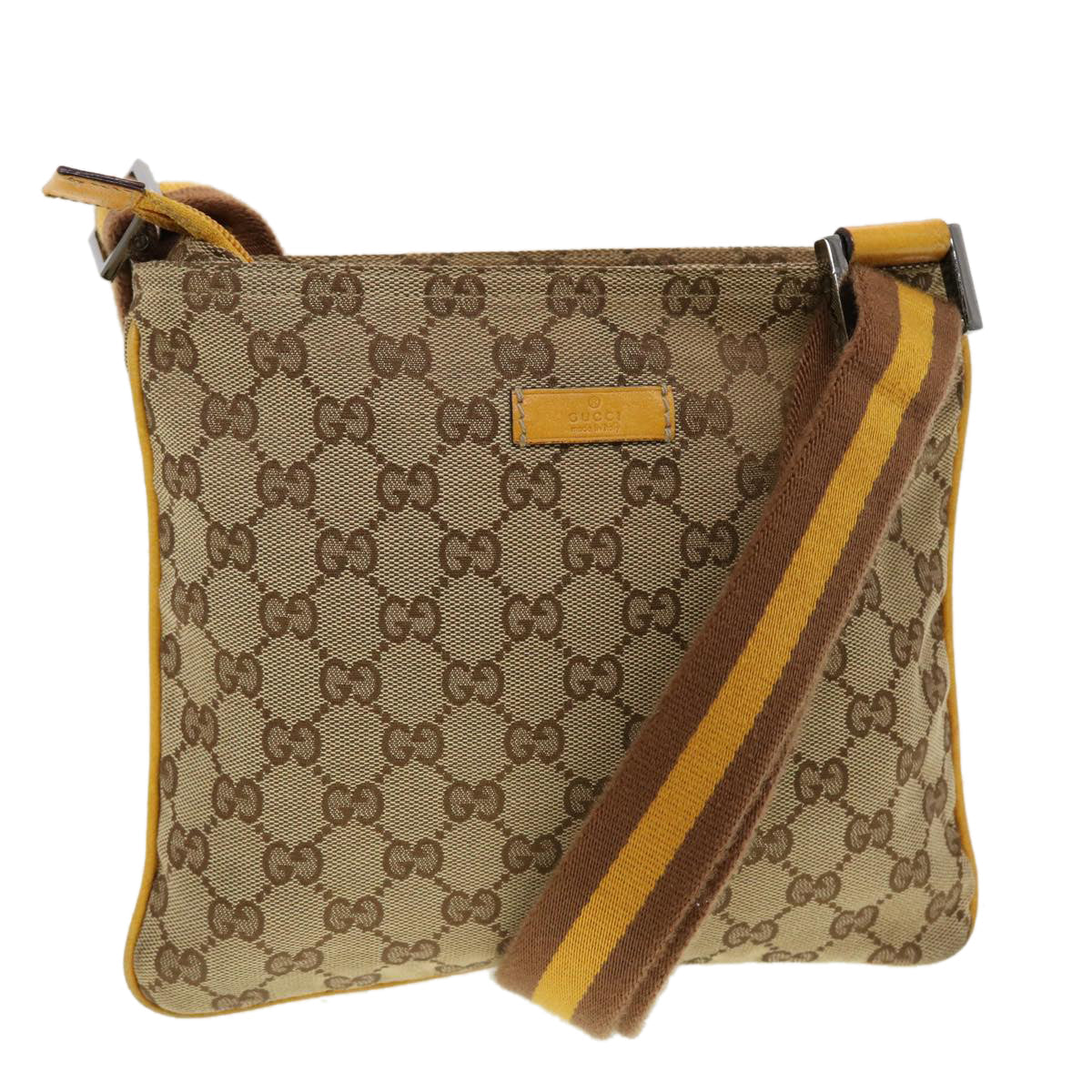 GUCCI GG Canvas Sherry Line Shoulder Bag Beige Brown 146309 yk6879B