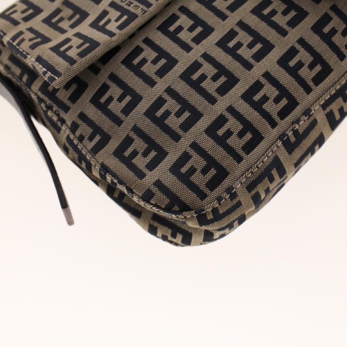 FENDI Zucca Canvas Mamma Baguette Shoulder Bag Navy 222826424018 yk6884B
