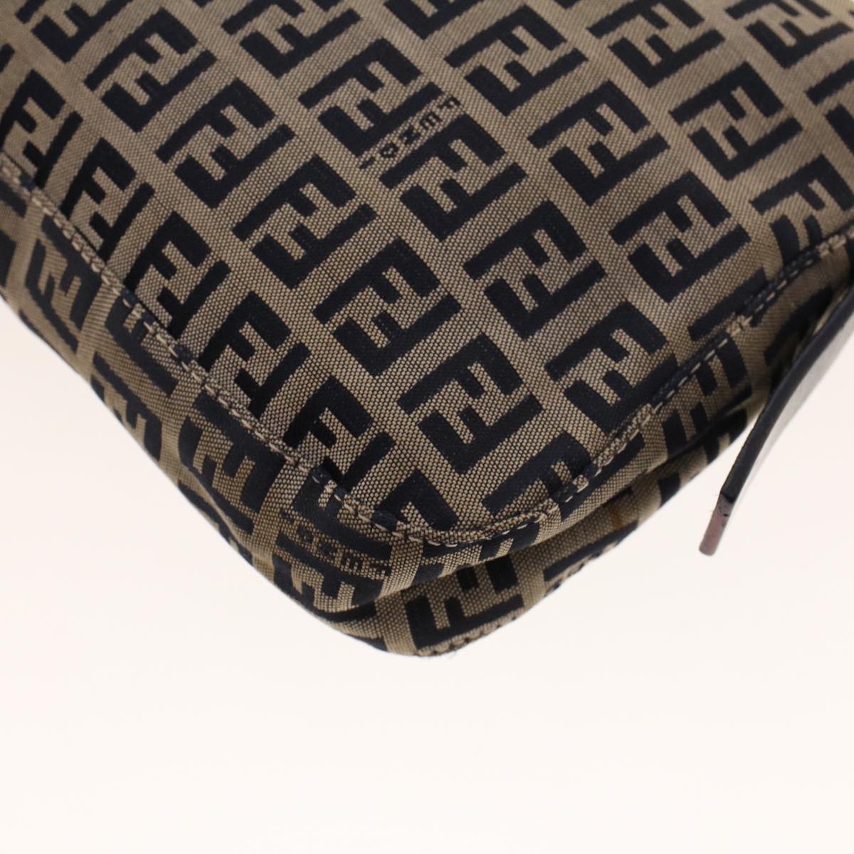 FENDI Zucca Canvas Mamma Baguette Shoulder Bag Navy 222826424018 yk6884B