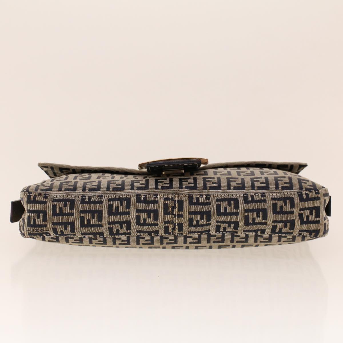 FENDI Zucca Canvas Mamma Baguette Shoulder Bag Navy 222826424018 yk6884B