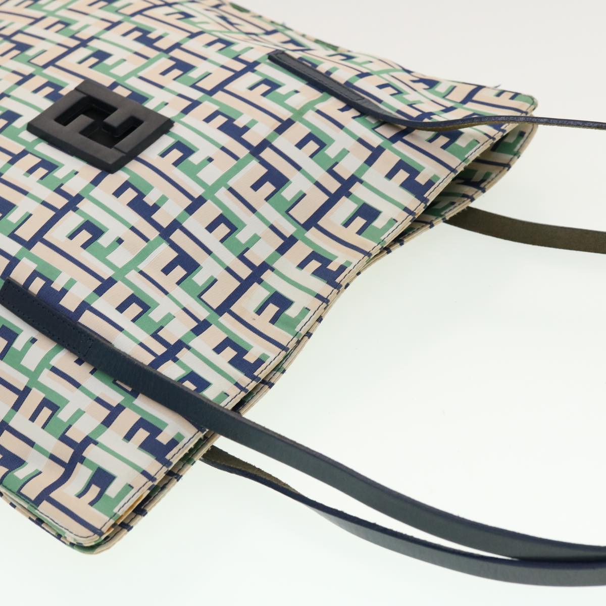 FENDI Zucca Canvas Tote Bag Green yk6886B
