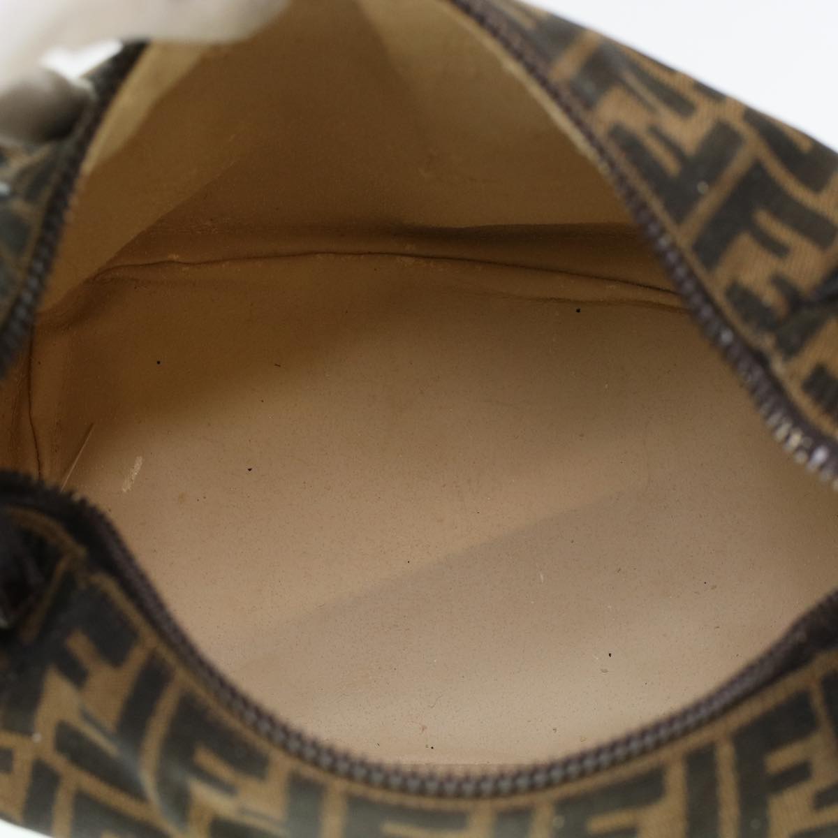 FENDI Zucca Canvas Hand Bag Black Brown yk6888B
