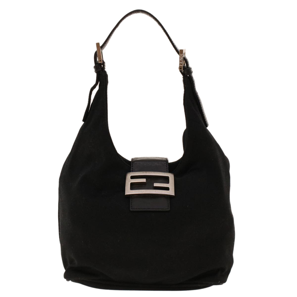 FENDI Mamma Baguette Shoulder Bag Nylon Black 2321.26686.009 yk6907B
