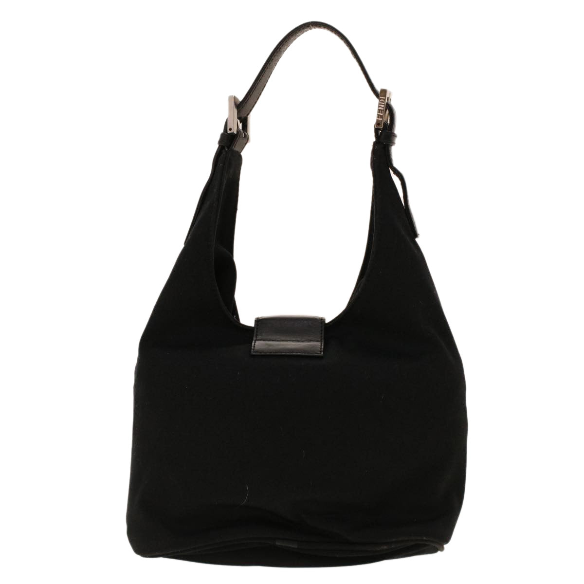 FENDI Mamma Baguette Shoulder Bag Nylon Black 2321.26686.009 yk6907B