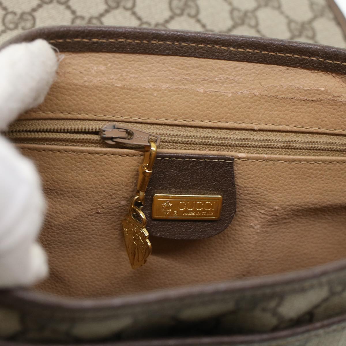 GUCCI GG Canvas Turn Lock Shoulder Bag PVC Leather Beige 001.29.0930 yk6942