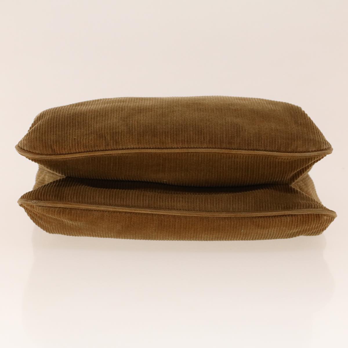 FENDI Shoulder Bag Corduroy Brown yk6963