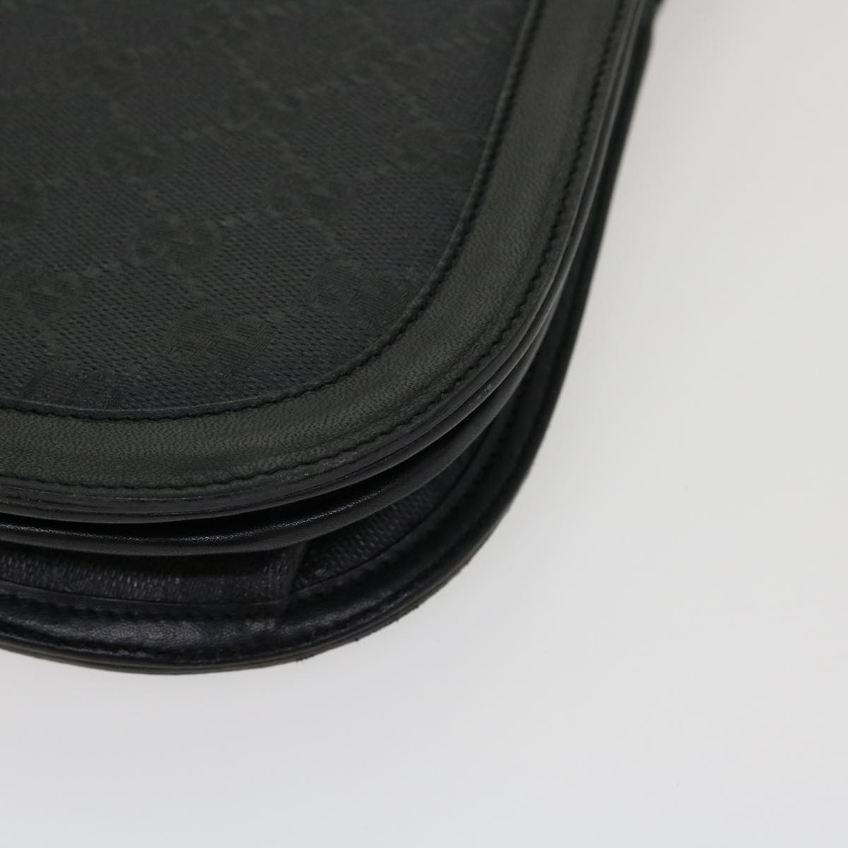 GUCCI GG Canvas Turn Lock Shoulder Bag Coated Canvas Black yk6991B