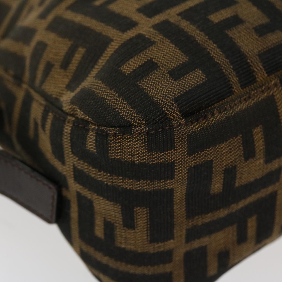 FENDI Zucca Canvas Mamma Baguette Shoulder Bag Brown 2305.26725.008 yk7016B