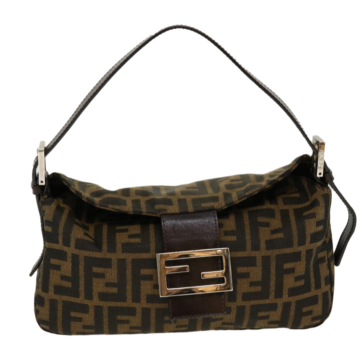 FENDI Zucca Canvas Mamma Baguette Shoulder Bag Brown 2305.26725.008 yk7016B