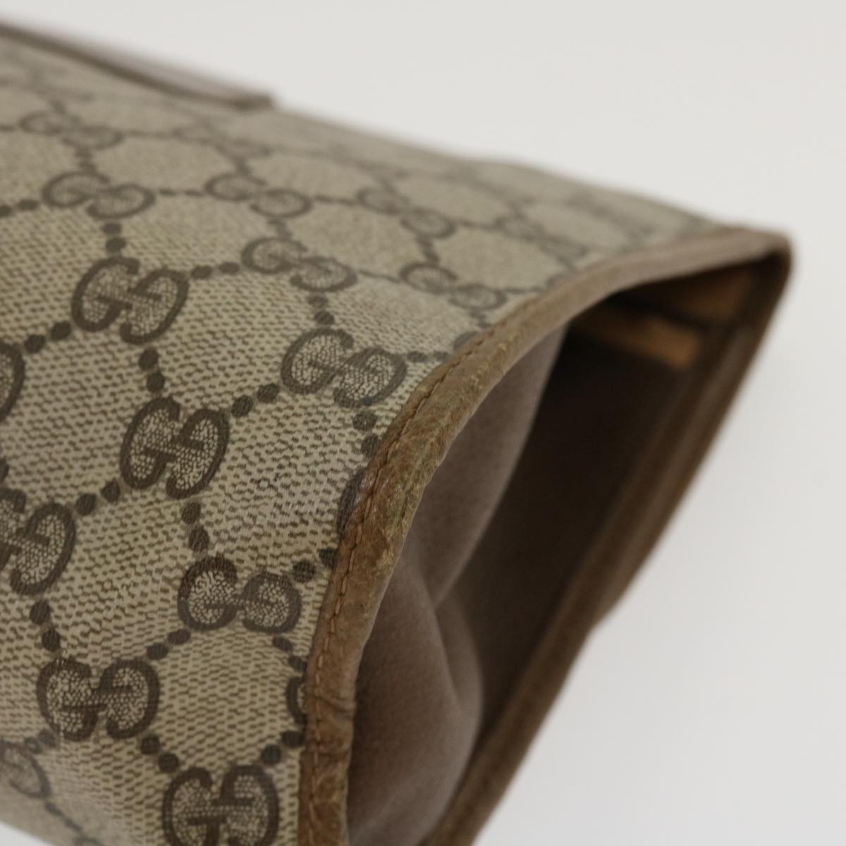 GUCCI GG Canvas Web Sherry Line Clutch Bag Beige Red 89.01.031 yk7021B