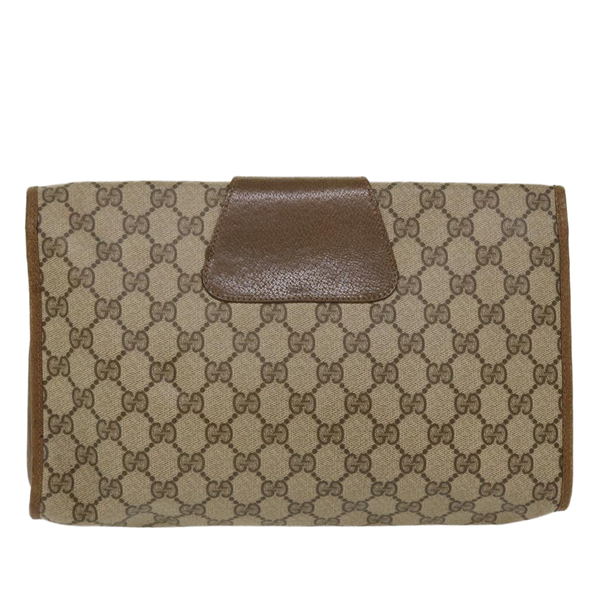 GUCCI GG Canvas Web Sherry Line Clutch Bag Beige Red 89.01.031 yk7021B