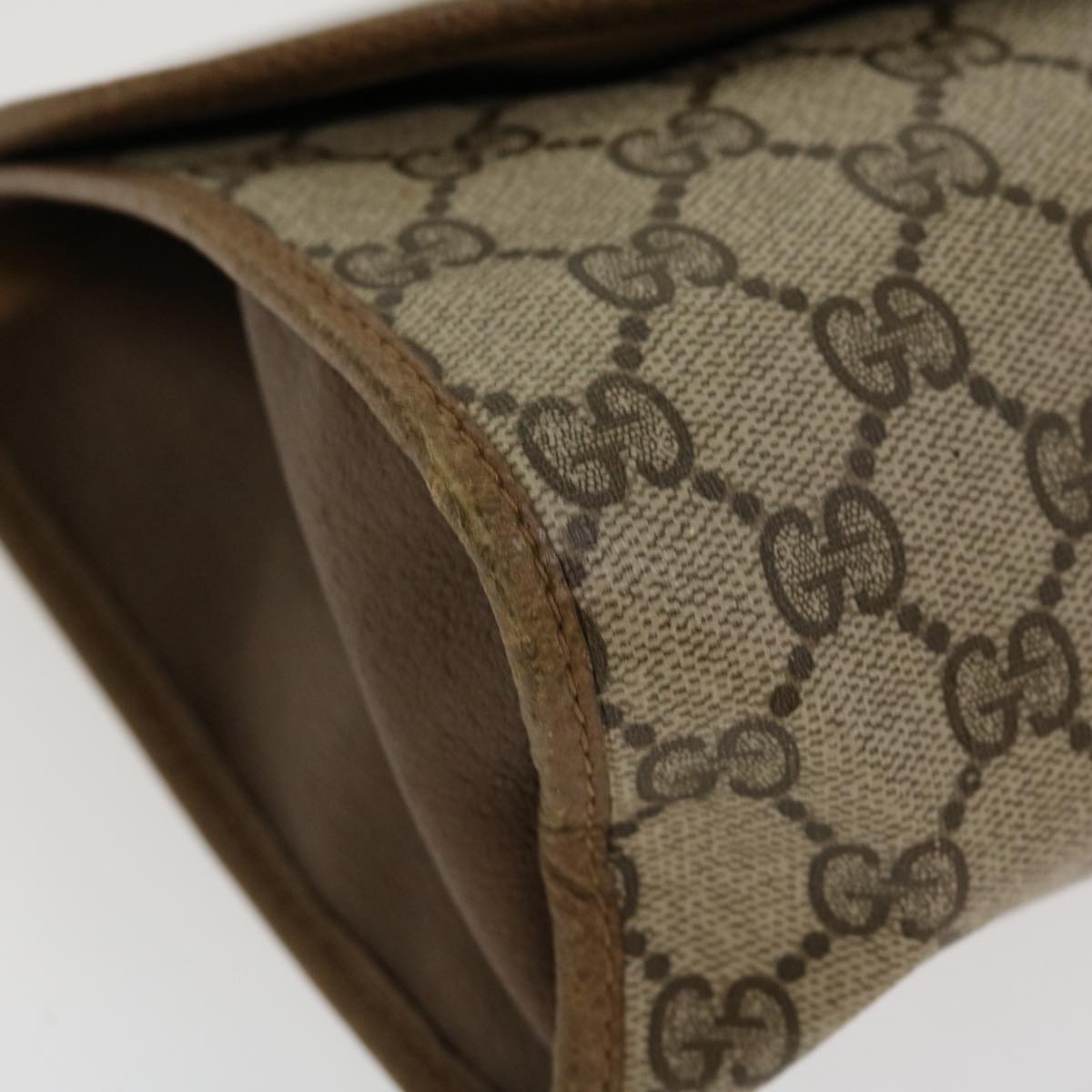 GUCCI GG Canvas Web Sherry Line Clutch Bag Beige Red 89.01.031 yk7021B