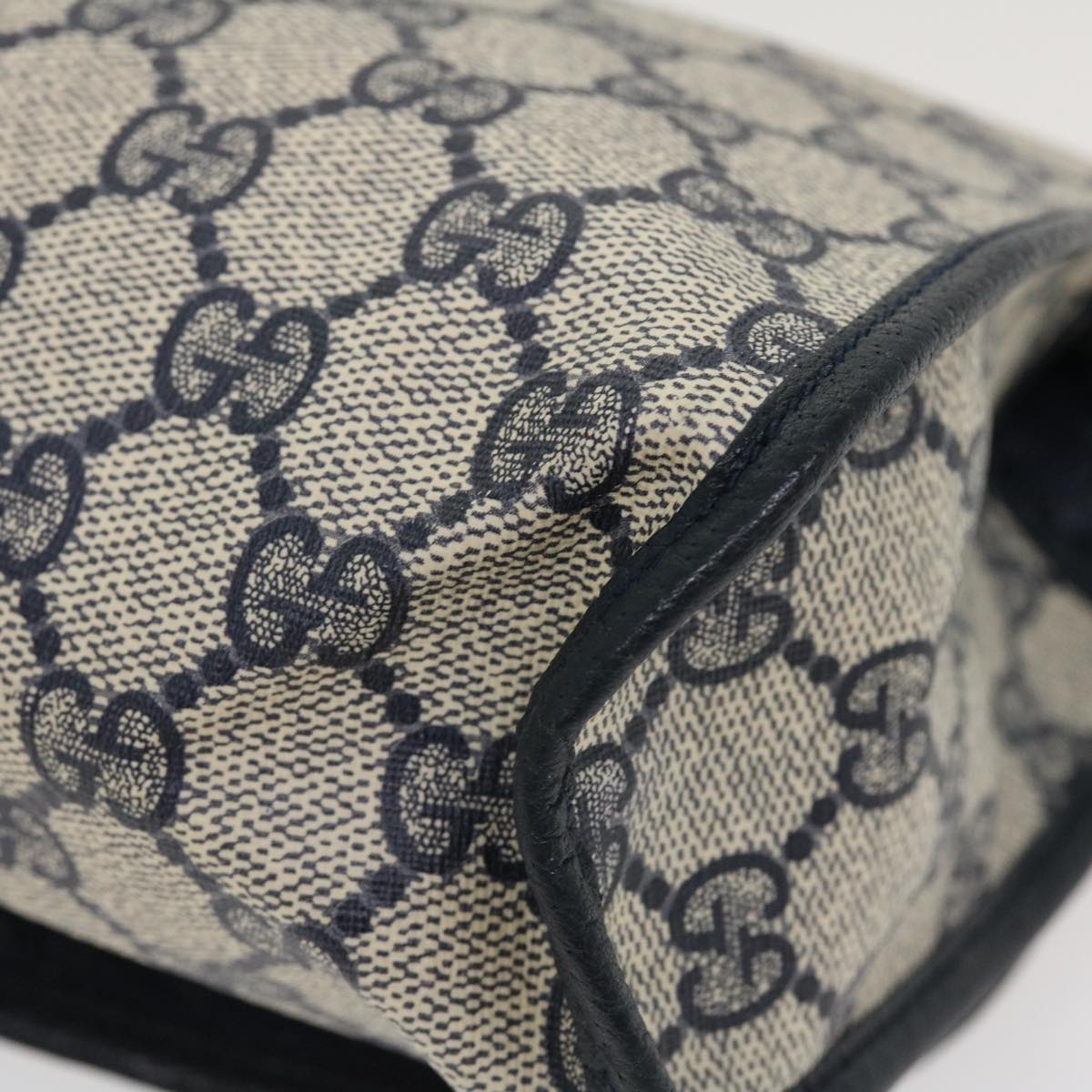GUCCI GG Canvas Sherry Line Clutch Bag Gray Red Navy 014.122 yk7022B