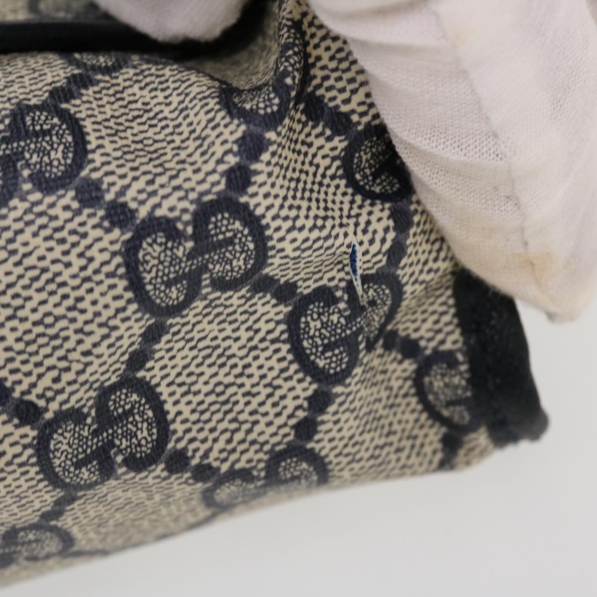 GUCCI GG Canvas Sherry Line Clutch Bag Gray Red Navy 014.122 yk7022B