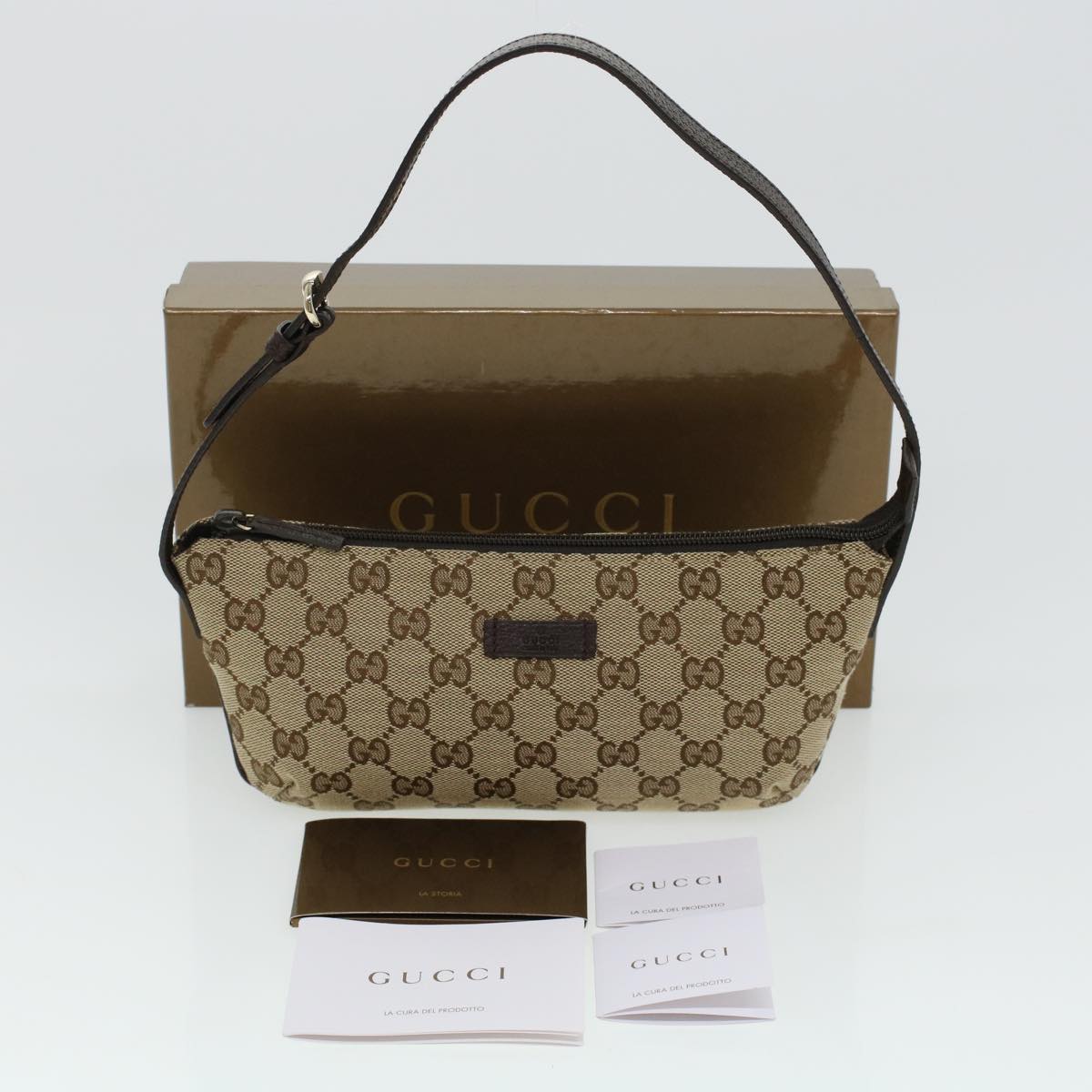 GUCCI GG Canvas Shoulder Bag Beige 190393 yk7036B