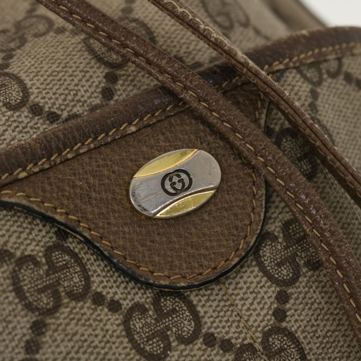 GUCCI GG Canvas Web Sherry Line Shoulder Bag Beige Red 41.02.033 yk7043B
