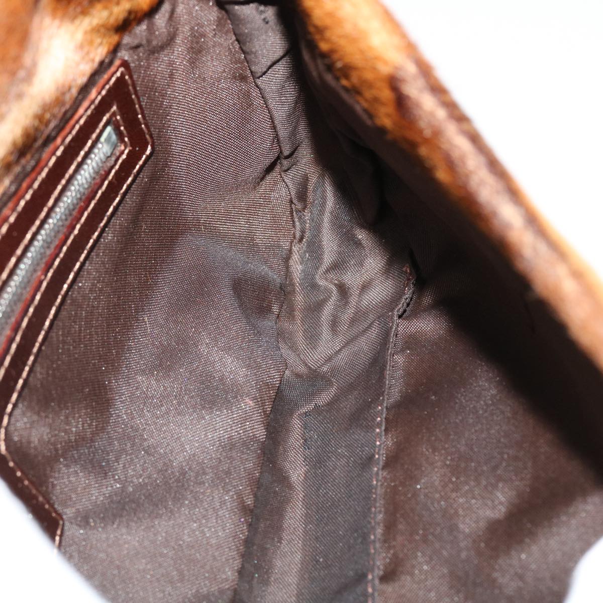 FENDI Mamma Baguette Shoulder Bag Harako leather Brown 2370/26424 yk7072B