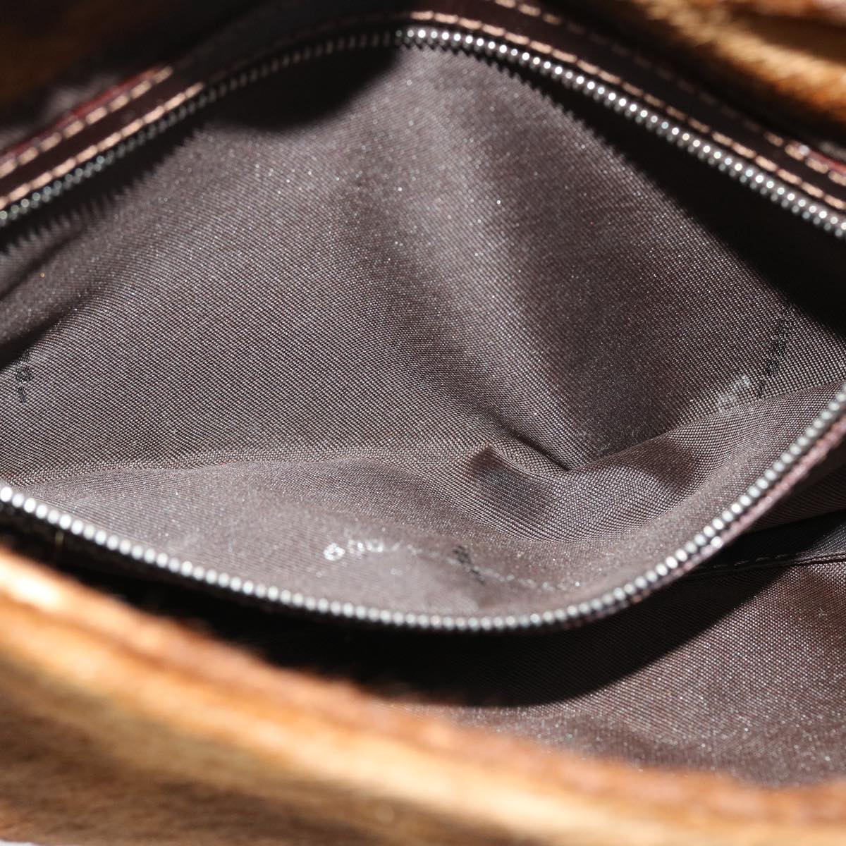 FENDI Mamma Baguette Shoulder Bag Harako leather Brown 2370/26424 yk7072B