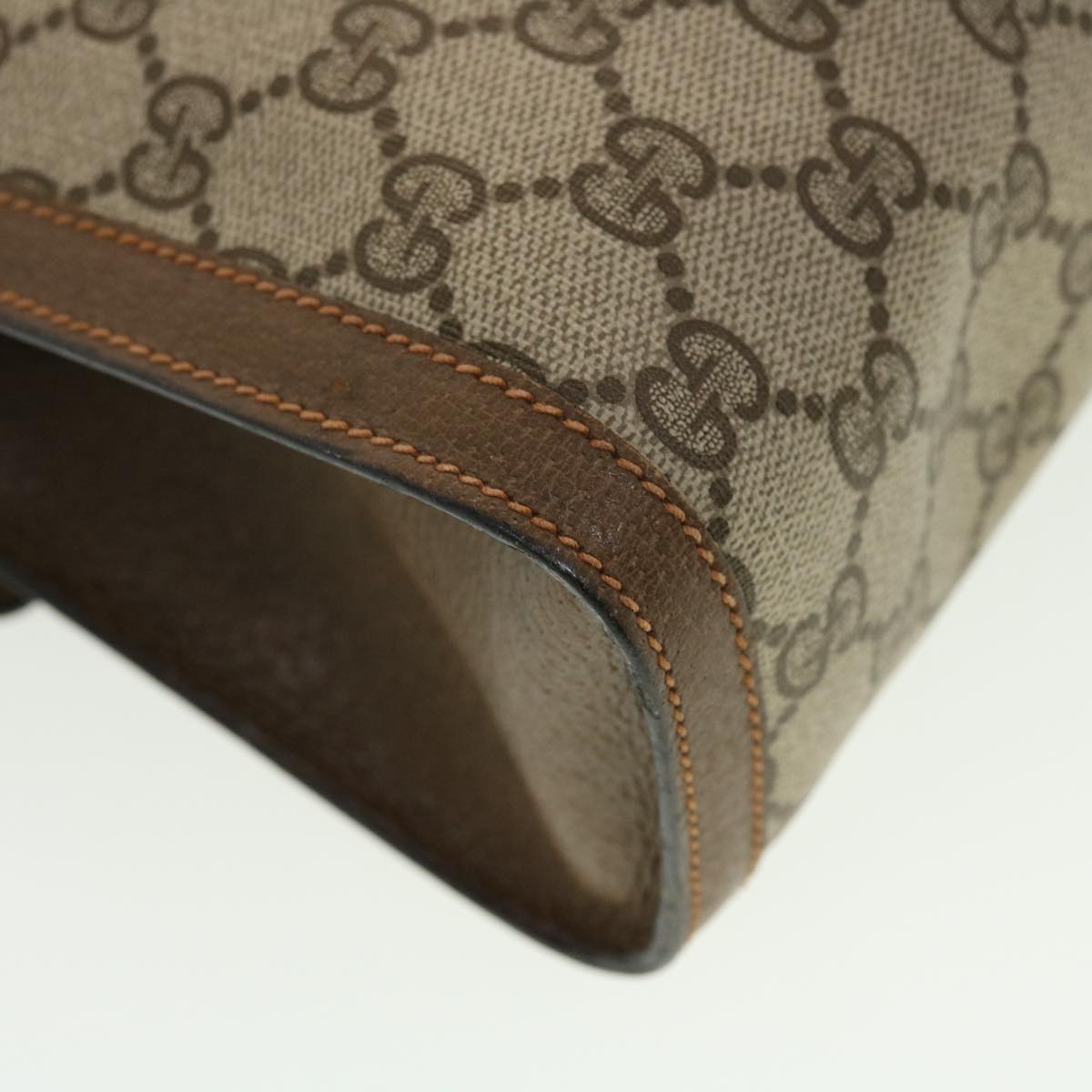 GUCCI GG Canvas Web Sherry Line Clutch Bag Beige Red 89.01.007 yk7088B