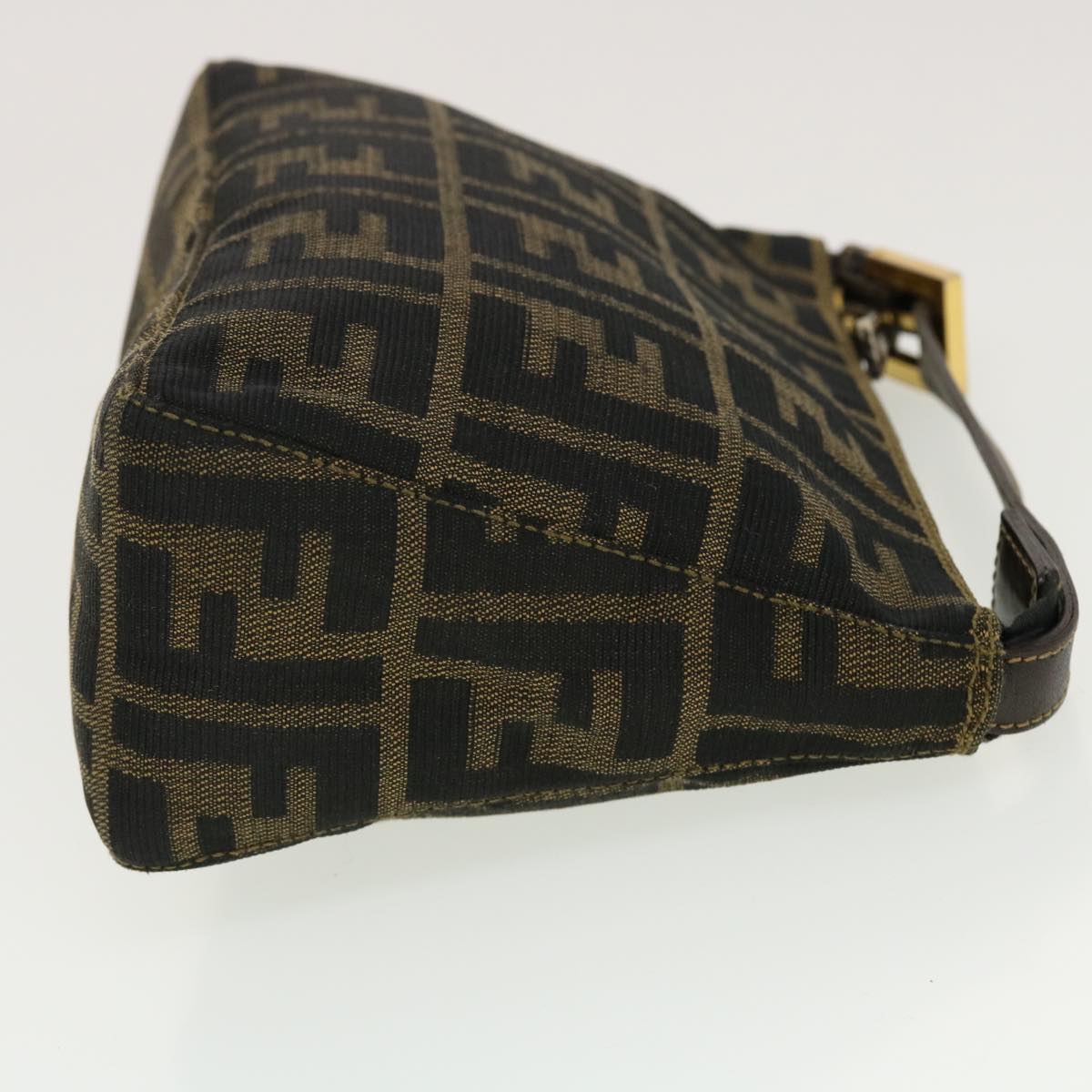 FENDI Zucca Canvas Hand Bag Black Brown 2305.26580 yk7106B