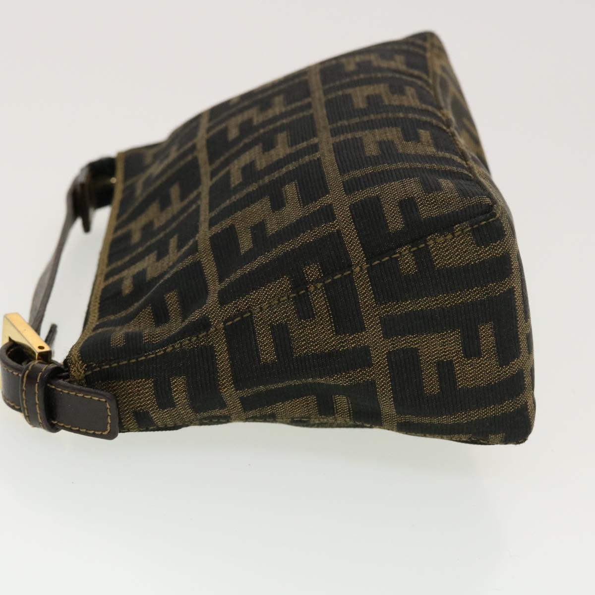 FENDI Zucca Canvas Hand Bag Black Brown 2305.26580 yk7106B