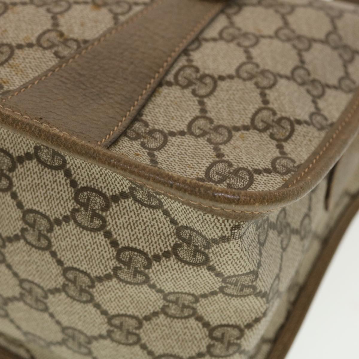 GUCCI GG Canvas Web Sherry Line Hand Bag 2way Beige Red 41.02.039 yk7111