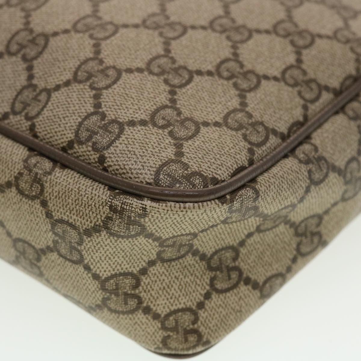GUCCI GG Canvas Clutch Bag PVC Leather Beige 89.01.044 yk7129