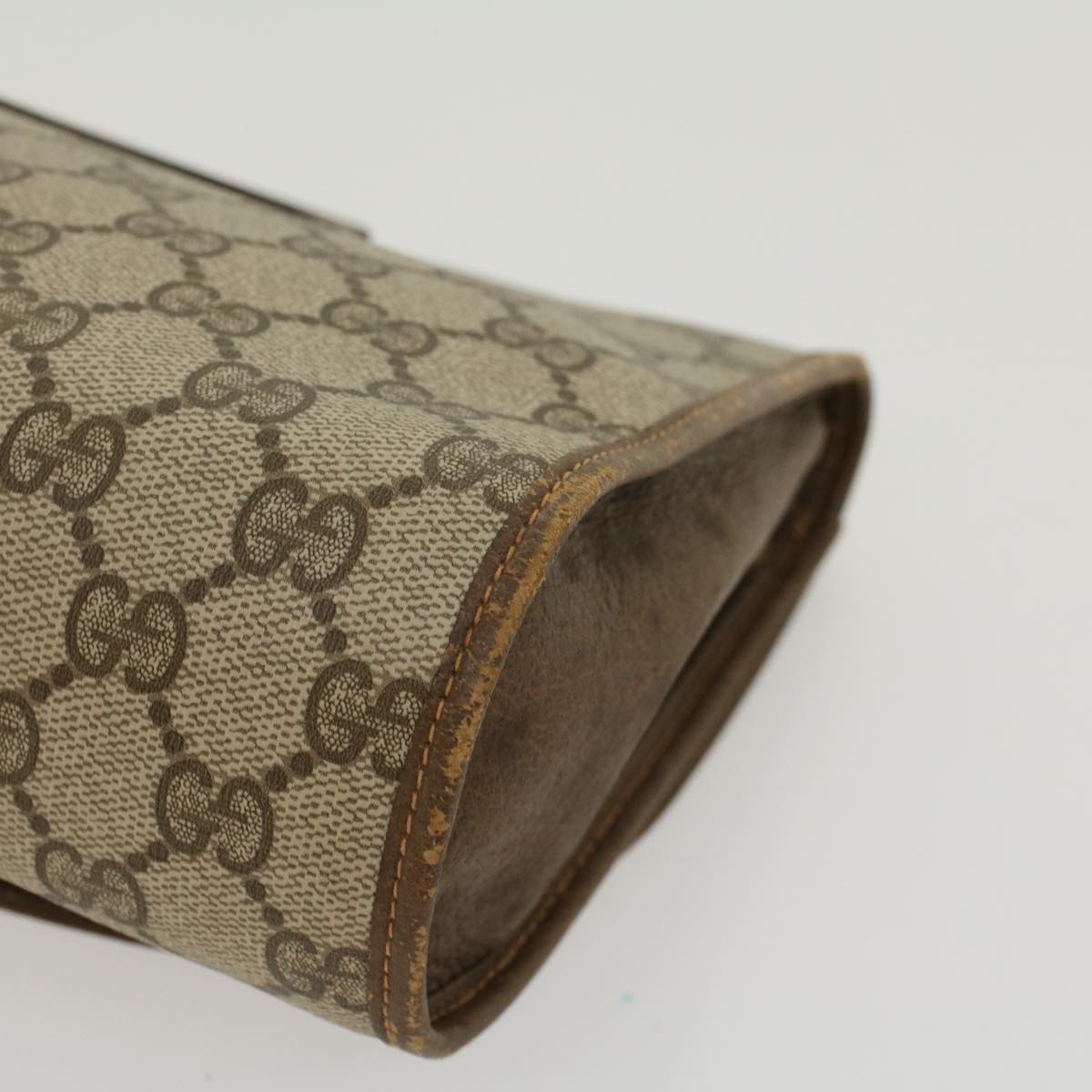 GUCCI GG Canvas Web Sherry Line Clutch Bag Beige Red Green 89.01.030 yk7159