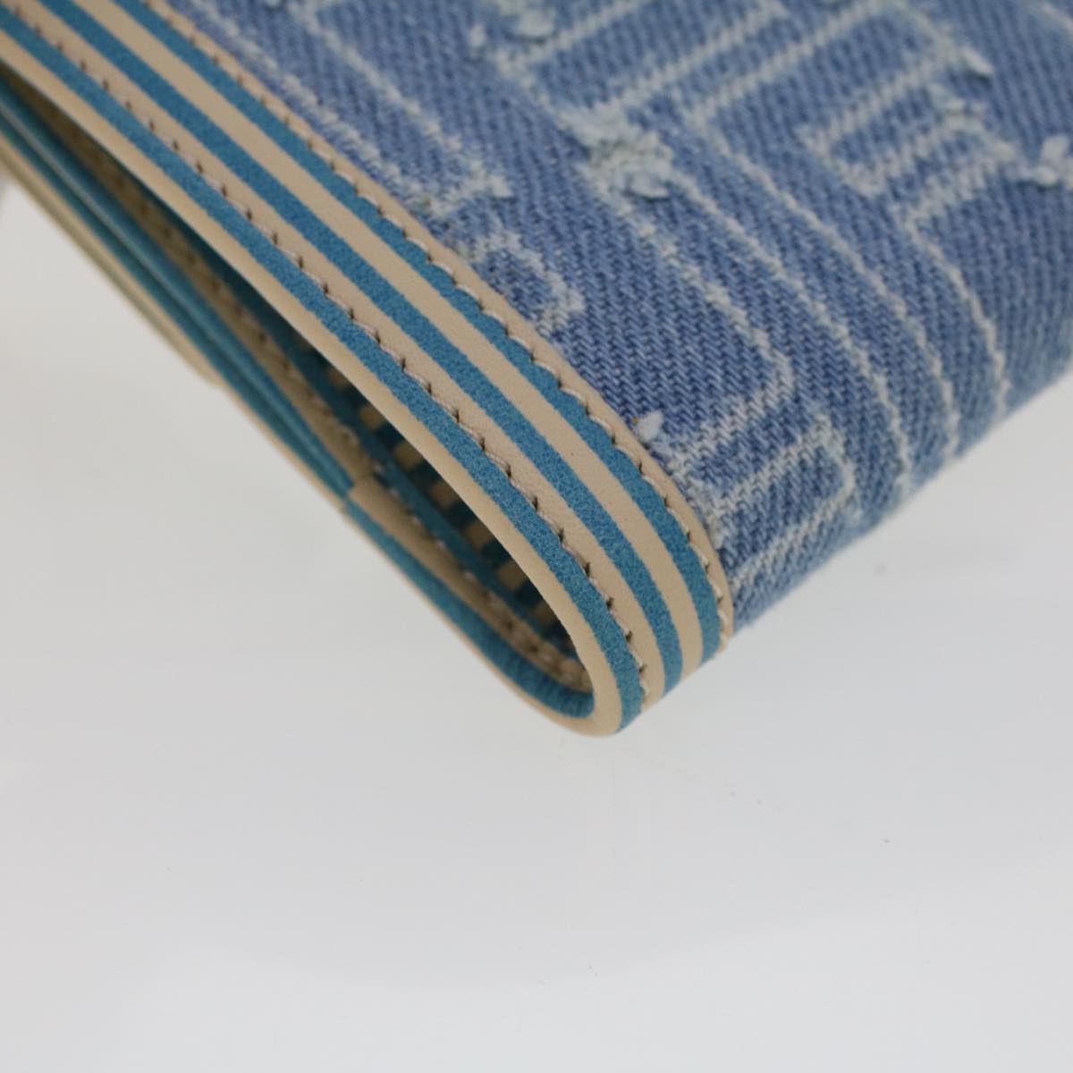 FENDI Zucca Canvas Wallet Denim Blue yk7166