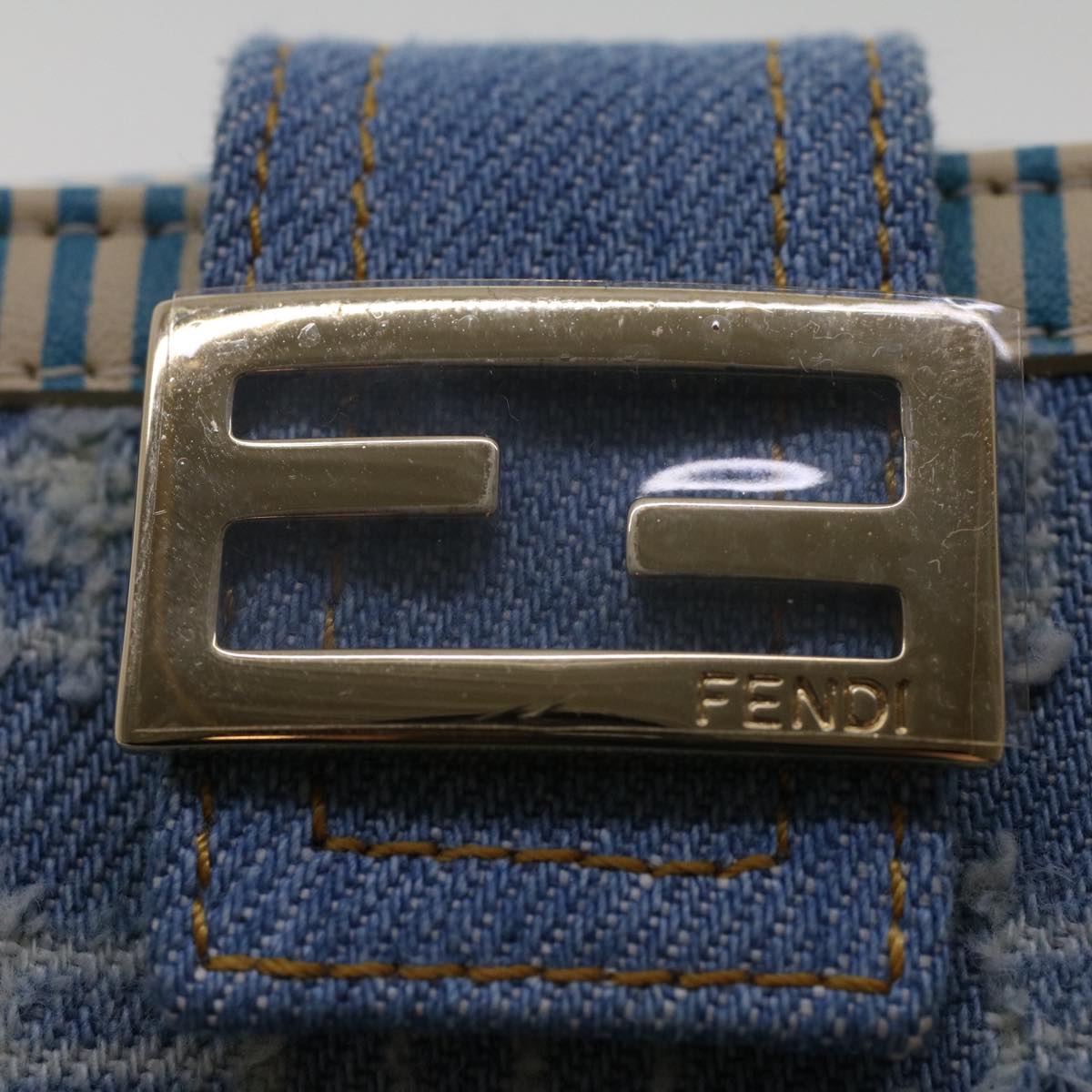 FENDI Zucca Canvas Wallet Denim Blue yk7166