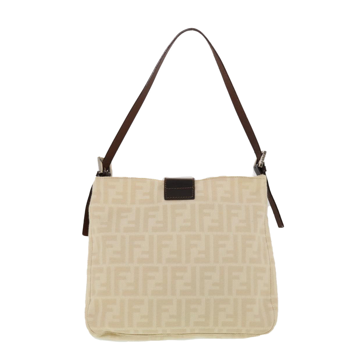 FENDI Zucca Canvas Mamma Baguette Shoulder Bag Beige yk7171