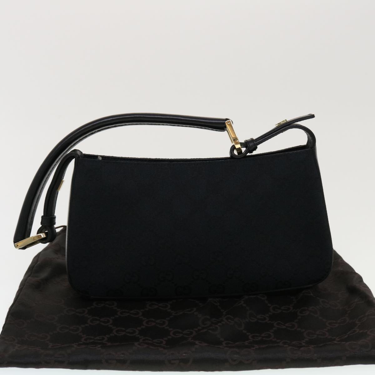 GUCCI GG Canvas Shoulder Bag Black 0014285 yk7184