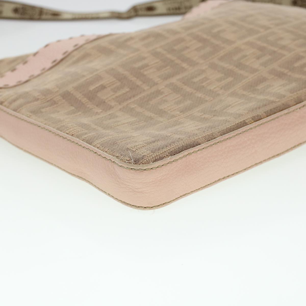 FENDI Zucca Canvas Celeria Shoulder Bag Beige yk7228