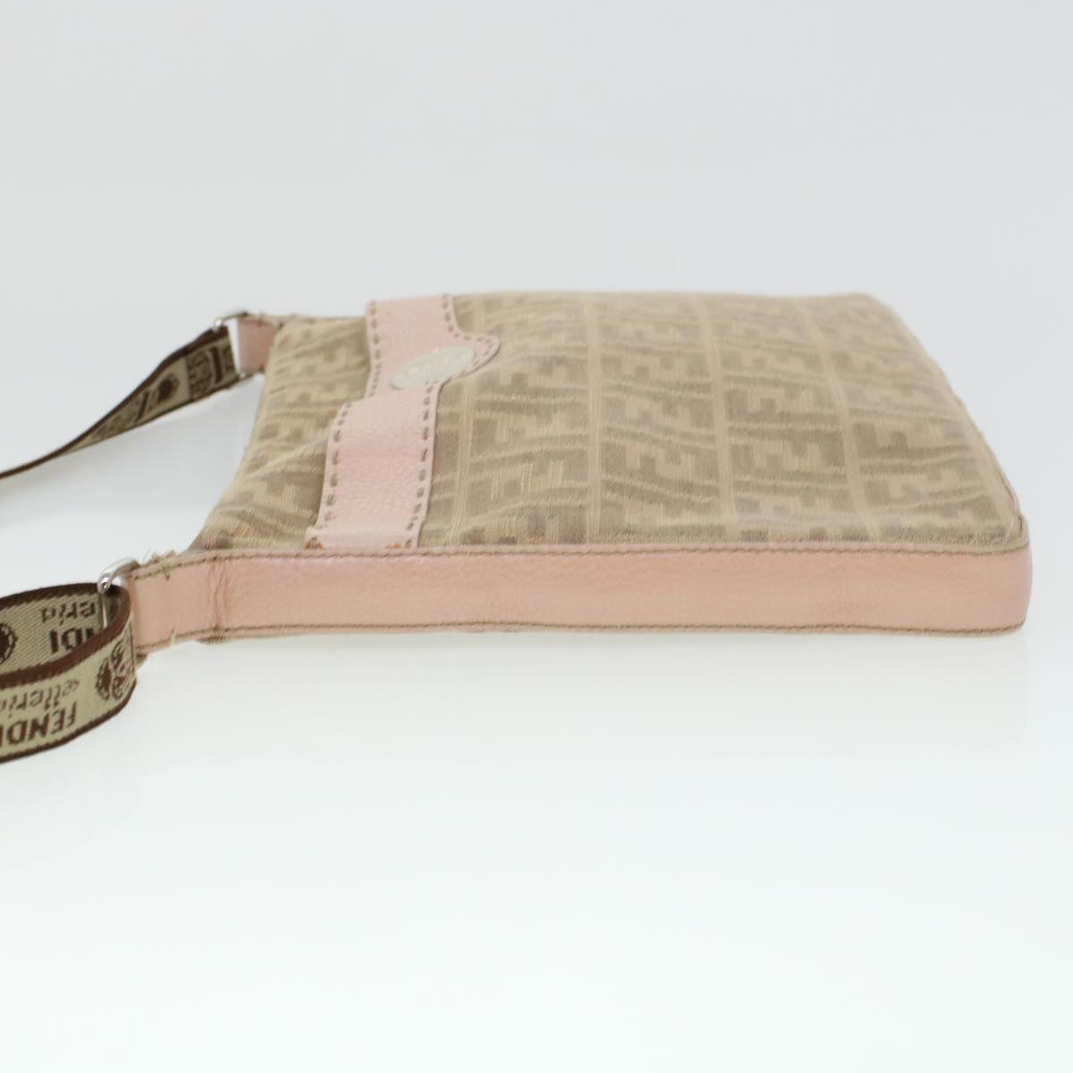 FENDI Zucca Canvas Celeria Shoulder Bag Beige yk7228