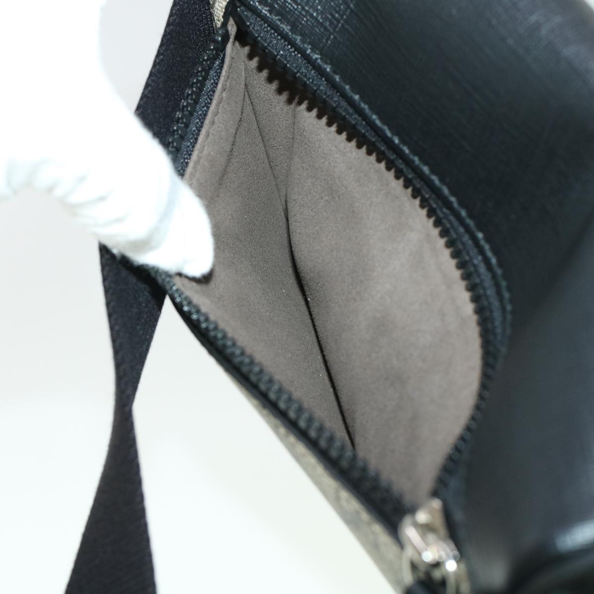 GUCCI GG Canvas Body Bag PVC Leather Beige 450946 yk7290
