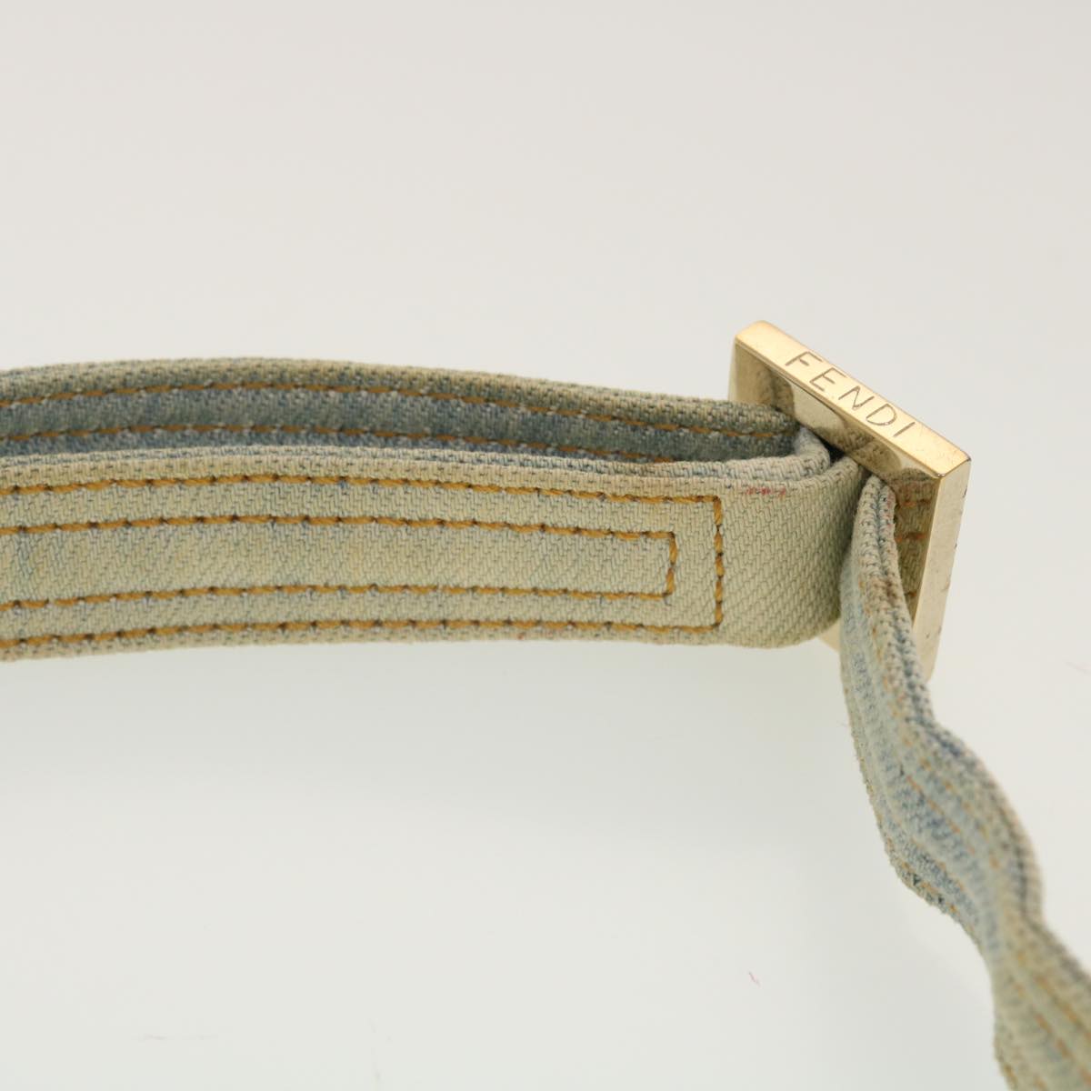 FENDI Zucca Canvas Shoulder Bag Blue yk7325