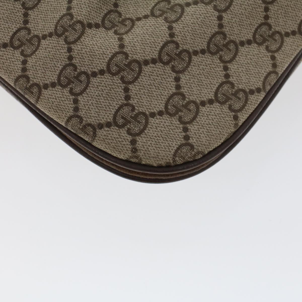 GUCCI GG Canvas Shoulder Bag PVC Leather Beige yk7340