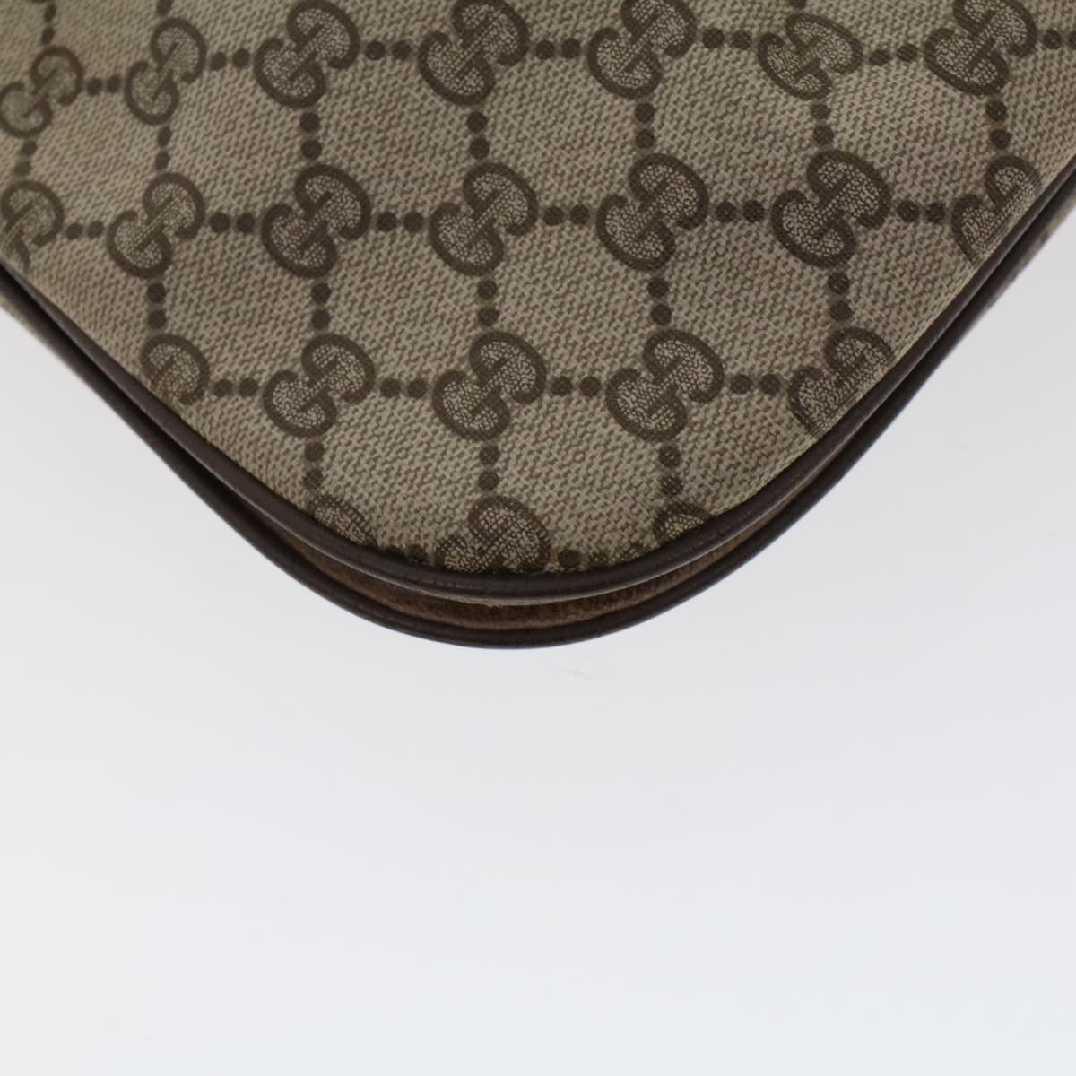 GUCCI GG Canvas Shoulder Bag PVC Leather Beige yk7340