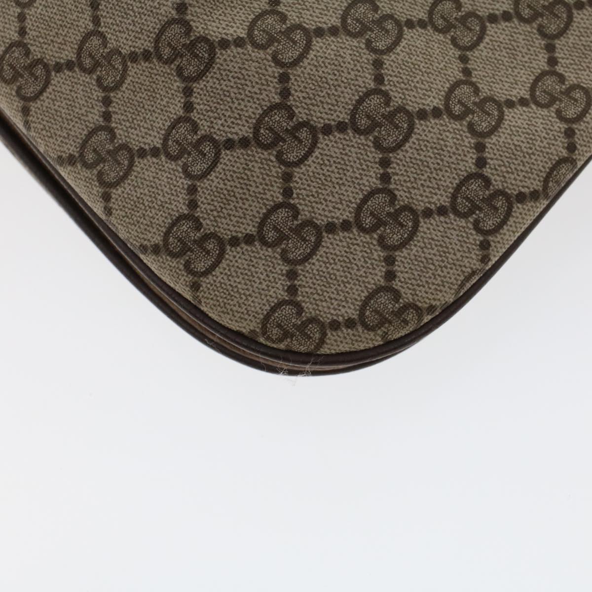 GUCCI GG Canvas Shoulder Bag PVC Leather Beige yk7340