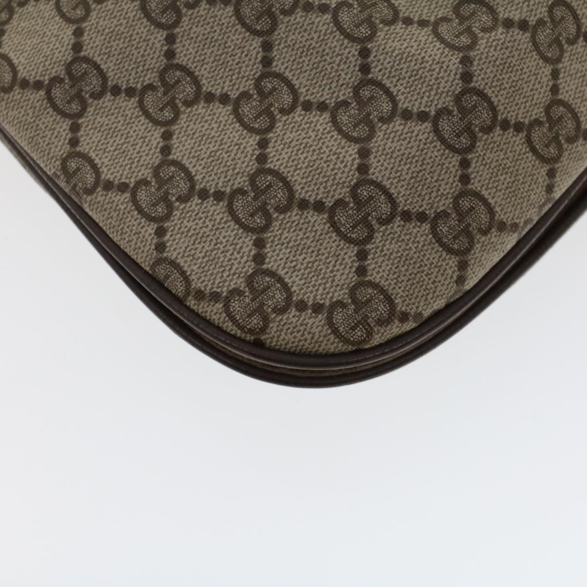 GUCCI GG Canvas Shoulder Bag PVC Leather Beige yk7340