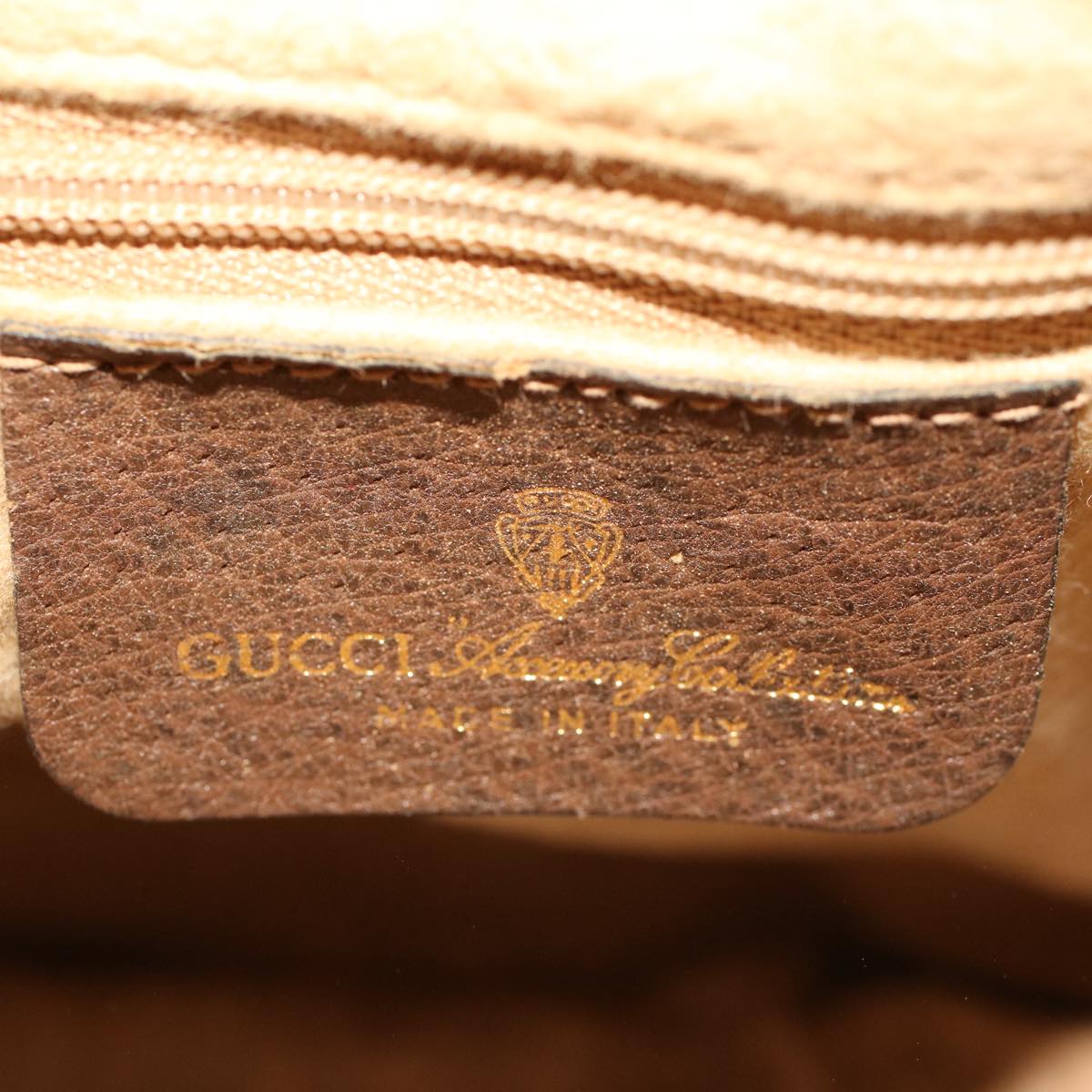 GUCCI GG Canvas Shoulder Bag PVC Leather Beige yk7340