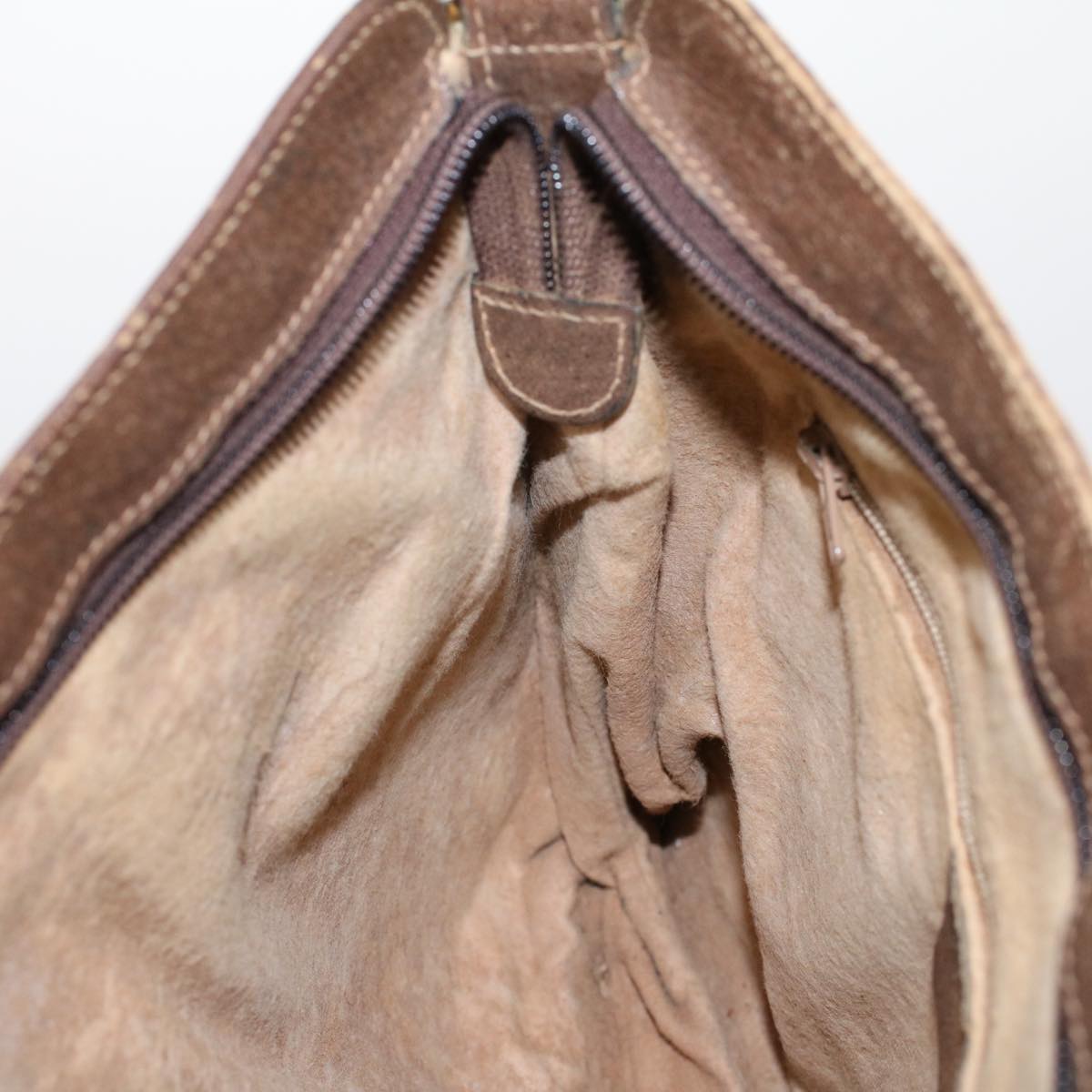 GUCCI GG Canvas Shoulder Bag PVC Leather Beige yk7340