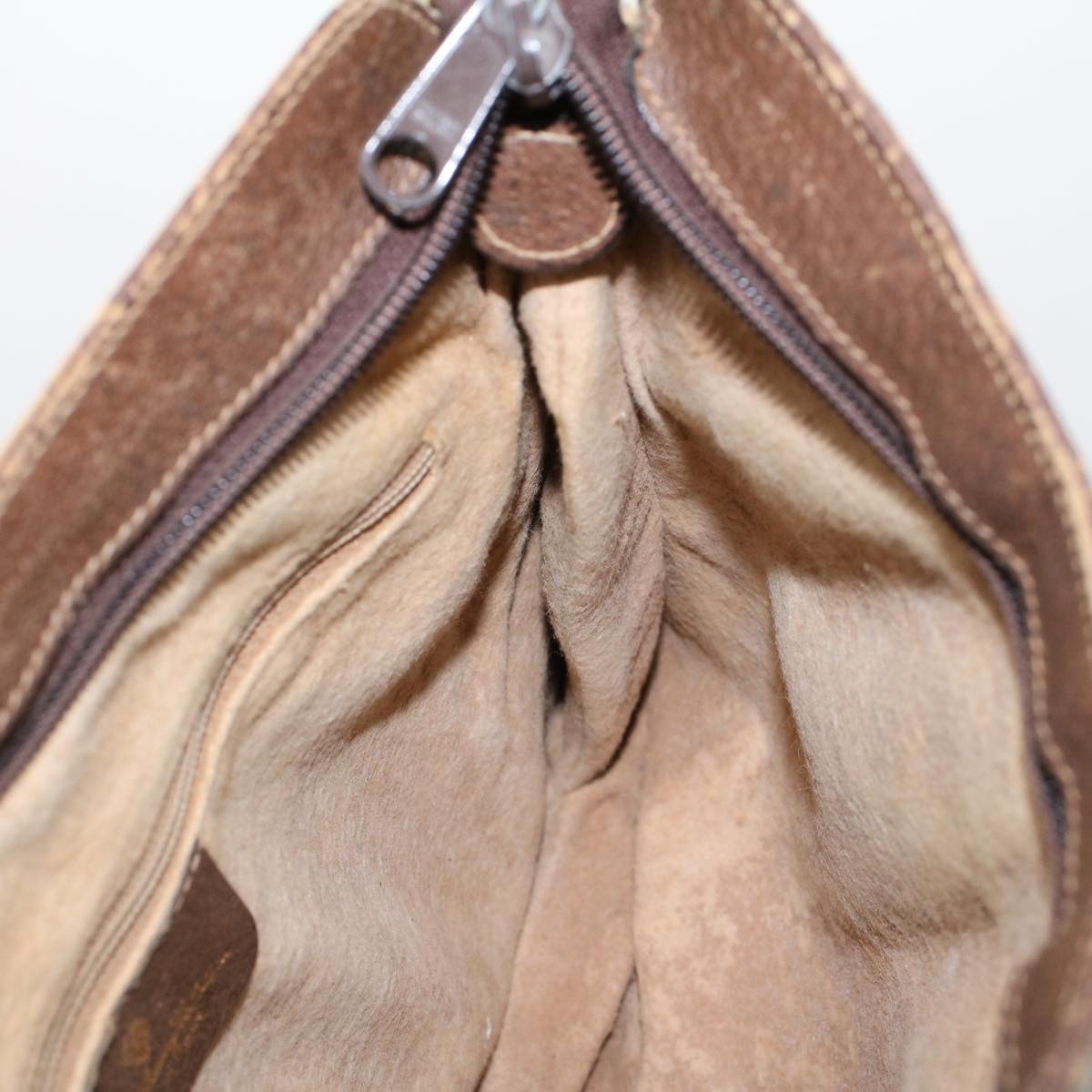 GUCCI GG Canvas Shoulder Bag PVC Leather Beige yk7340