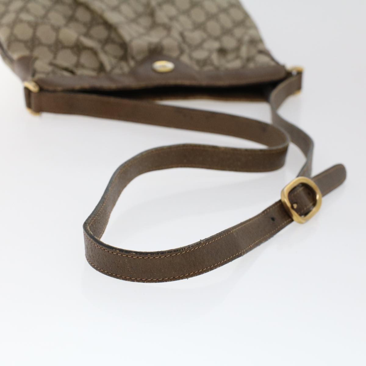 GUCCI GG Canvas Shoulder Bag PVC Leather Beige yk7340