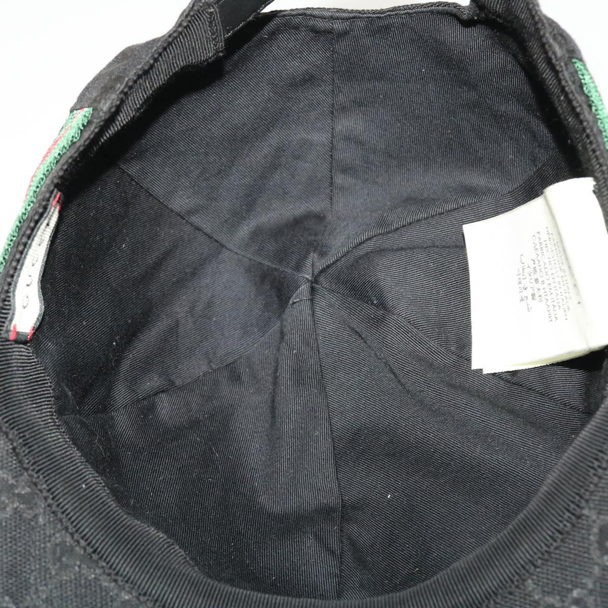 GUCCI GG Canvas Web Sherry Line Cap M Black Red Green 200035.601564 yk7360
