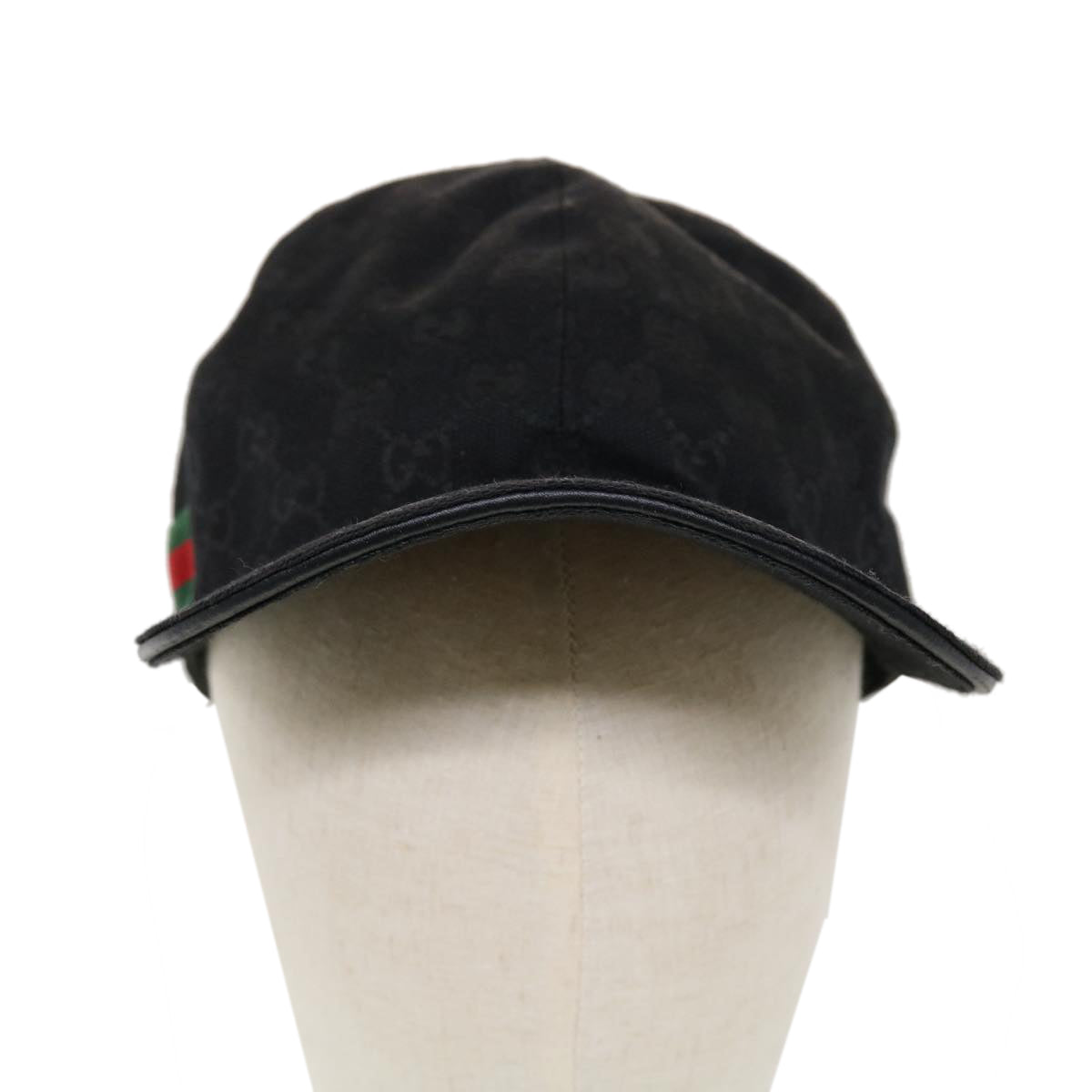 GUCCI GG Canvas Web Sherry Line Cap M Black Red Green 200035.601564 yk7360