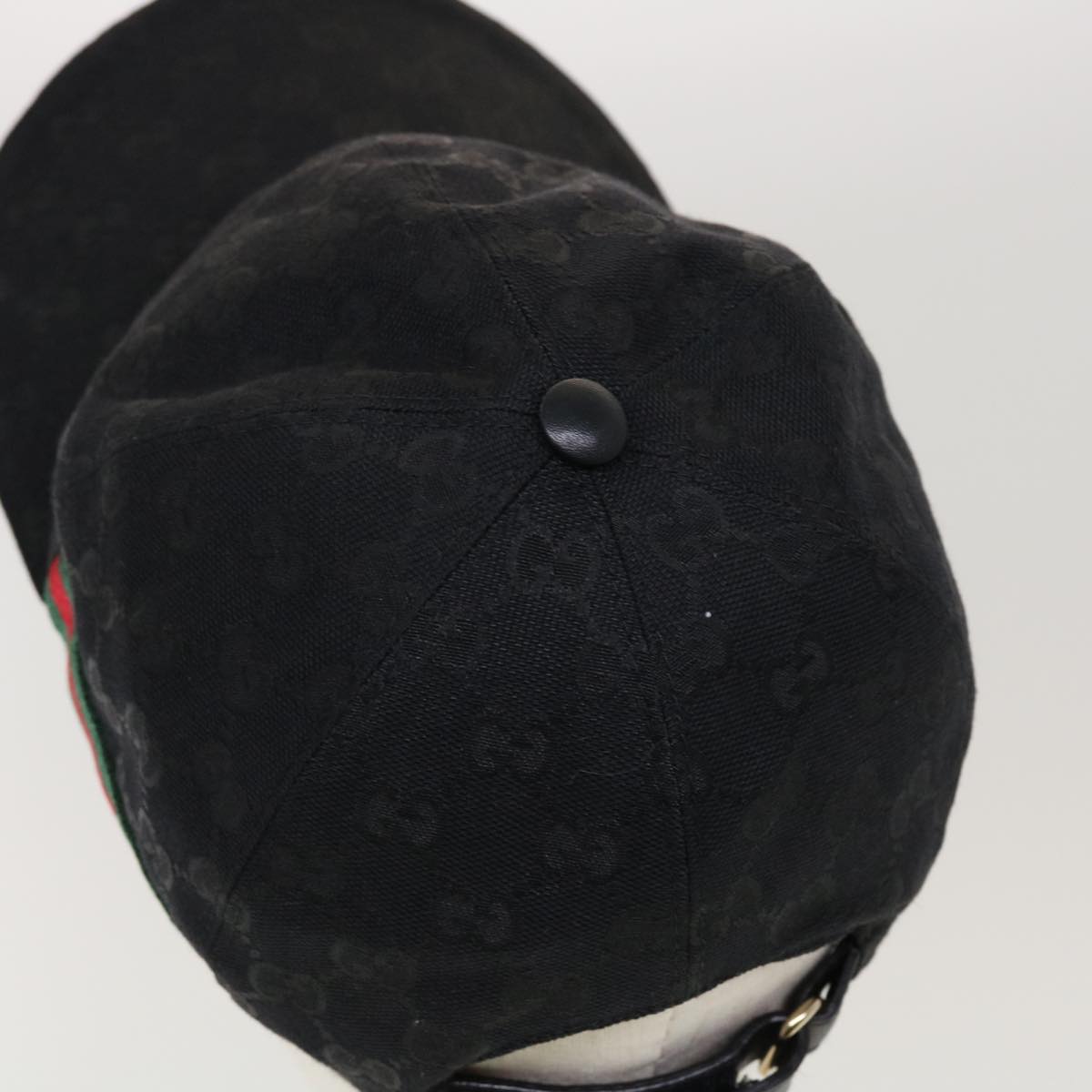 GUCCI GG Canvas Web Sherry Line Cap M Black Red Green 200035.601564 yk7360