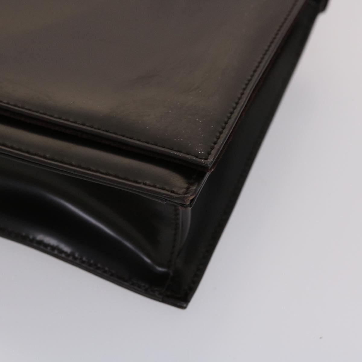 GUCCI Shoulder Bag Patent leather Brown yk7420